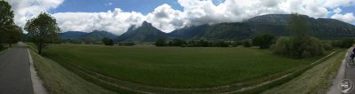 Annecy Radweg Blick aufs Hinterland